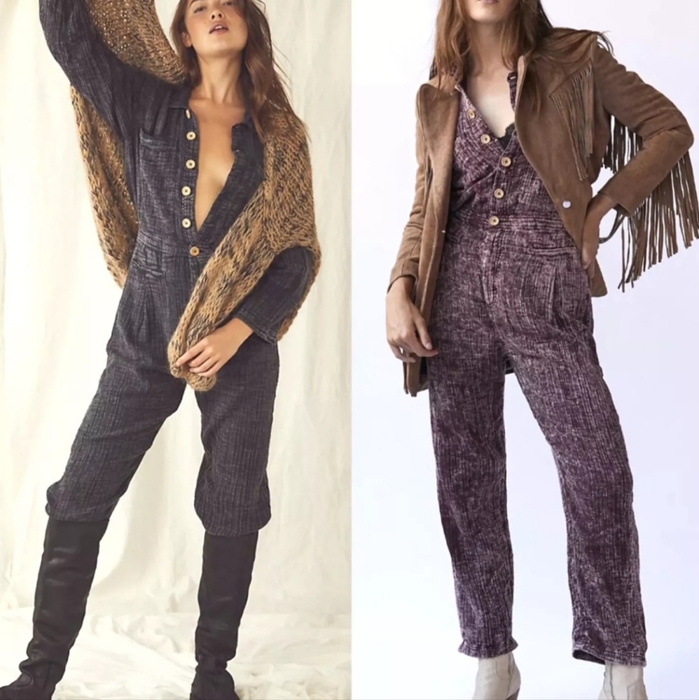 FREE PEOPLE MADRID DOUBLE CLOTH JUMPSUIT.